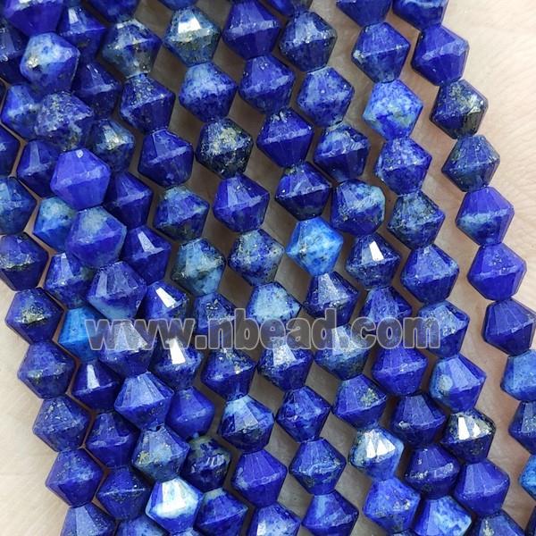 Natural Lapis Lazuli Bicone Beads Blue Tiny
