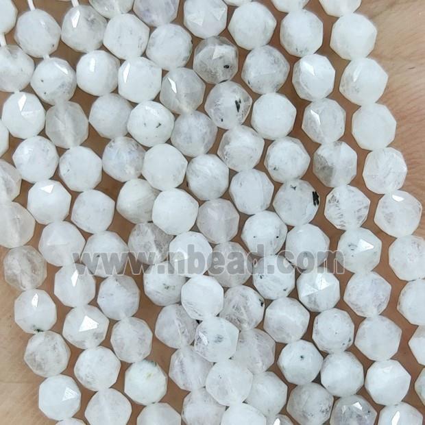 Natural White Moonstone Beads Cut Round Tiny
