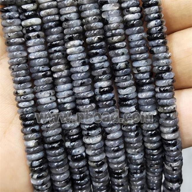Natural Black Labradorite Beads Heishi Larvikite