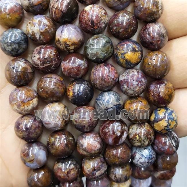 Natural Pietersite Jasper Beads Smooth Round