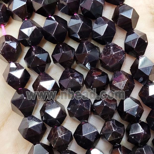 Natural Garnet Beads Darkred Cut Round
