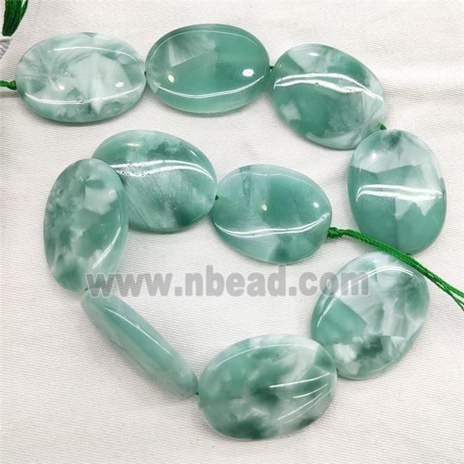 Natural Peacock Angelite Beads Oval