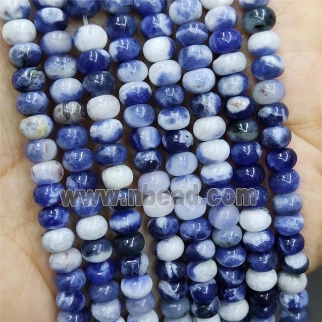 Blue Sodalite Beads Smooth Rondelle B-Grade