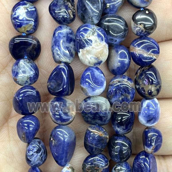Natural Blue Sodalite Beads Chip Freeform