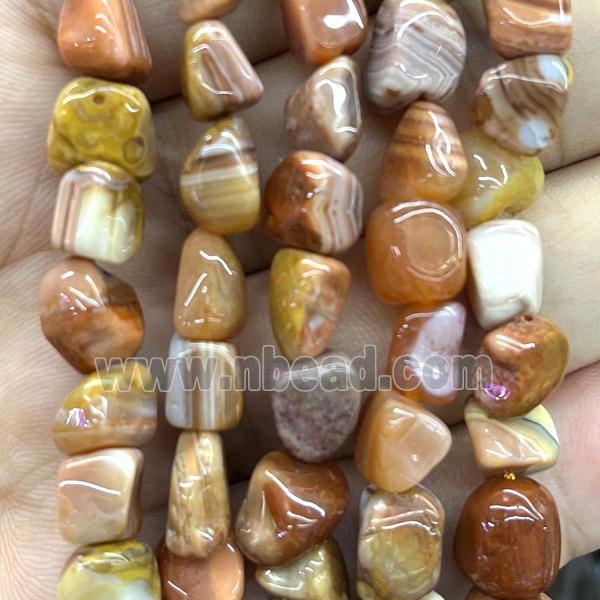 Natural Red Crazy Agate Chip Beads Freeform