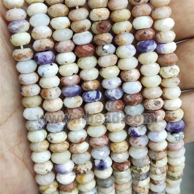 Natural Purple Opal Beads Faceted Rondelle