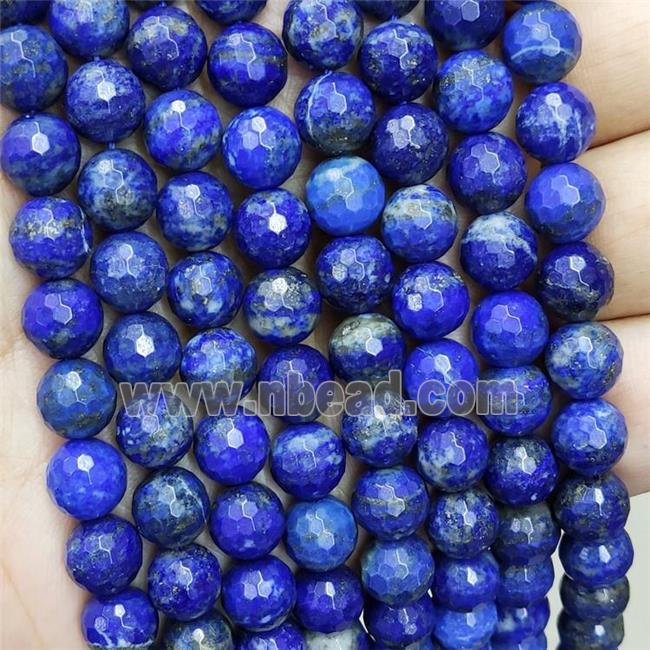 Natural Lapis Lazuli Beads Blue Lazurite Faceted Round