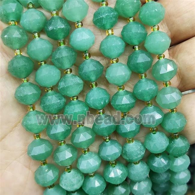 Natural Green Aventurine Rondelle Beads Cut