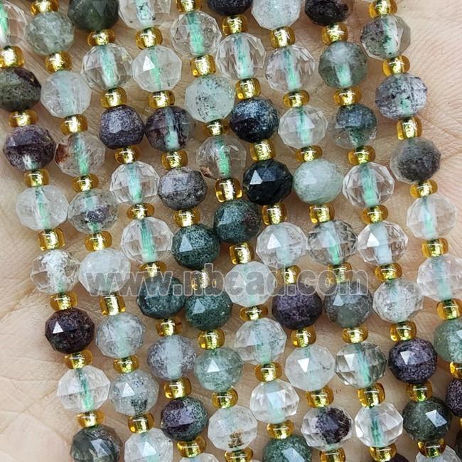 Natural Chlorite Quartz Beads Green Cut Rondelle