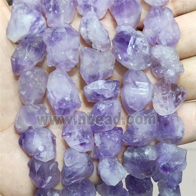 Natural Purple Amethyst Nugget Beads Freeform