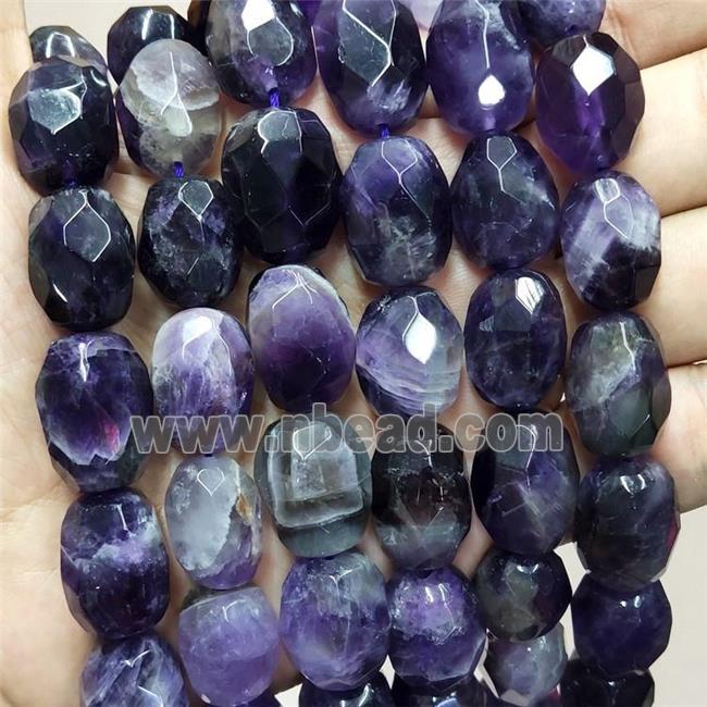 Natural Purple Amethyst Nugget Beads Freeform Faceted