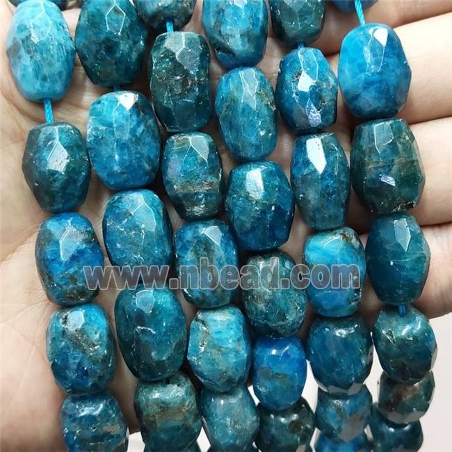 Natural Blue Apatite Nugget Beads Freeform Faceted