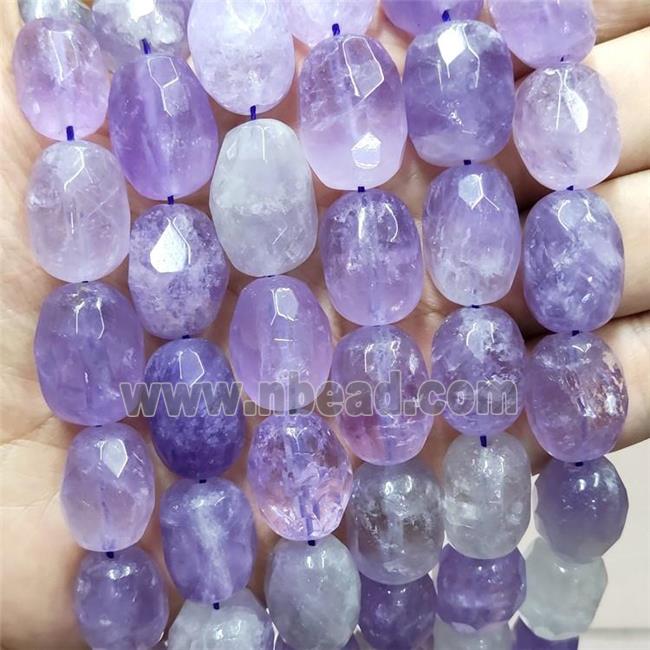 Natural Purple Amethyst Nugget Beads Freeform Faceted