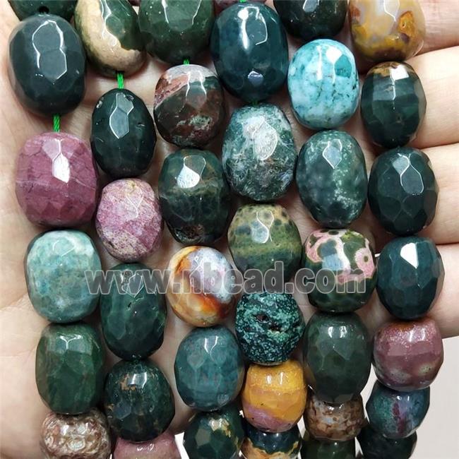 Natural Ocean Agate Nugget Beads Freeform Faceted Multicolor
