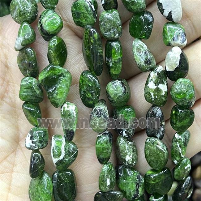 Natural Green Diopside Chips Beads Freeform