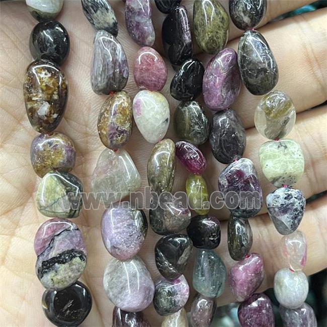 Natural Tourmaline Chips Beads Multicolor Freeform