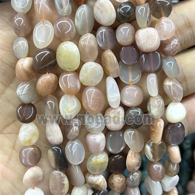 Moonstone Chips Beads Multicolor Freeform