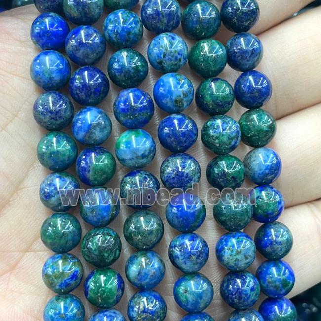 Lapis Lazuli Beads Blue Dye Smooth Round