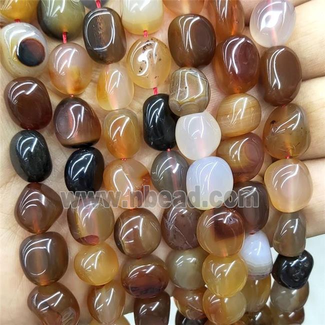 Natural Agate Chips Beads Freeform Polished Multicolor