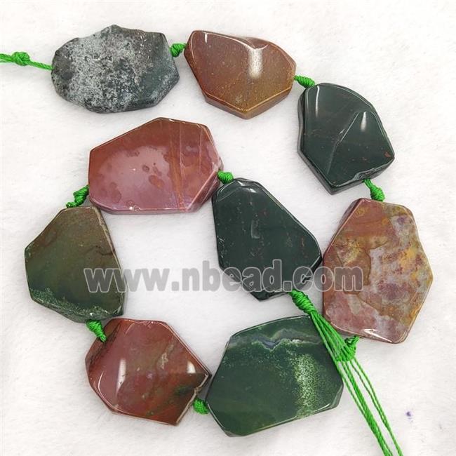 Natural Indian Agate Slice Beads Freeform