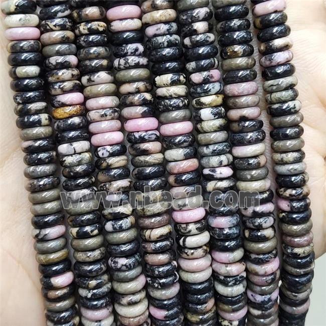 Natural Chinese Rhodonite Heishi Beads