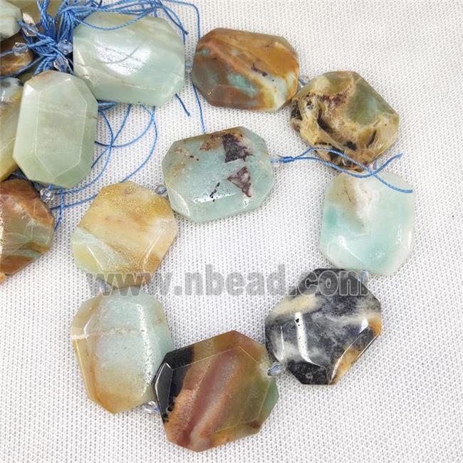 Natural Chinese Amazonite Slice Beads