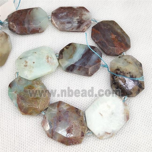 Blue Opal Slice Beads