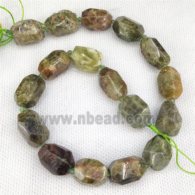 Natural Green Garnet Nugget Beads Freeform