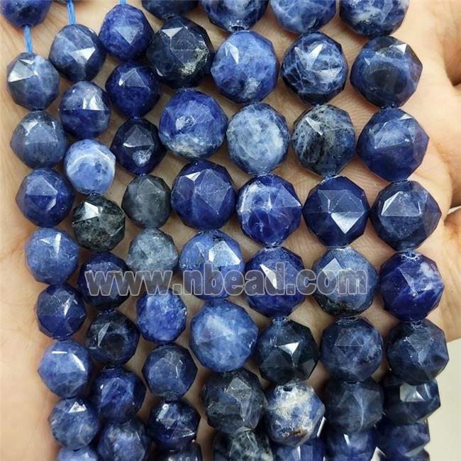Natural Blue Sodalite Beads Cut Round