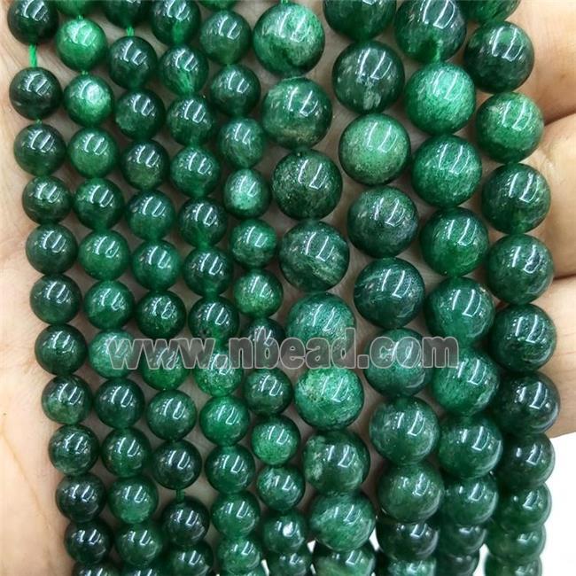Natural Green Verdite Beads Smooth Round Kmaite A-Grade Fuchsite