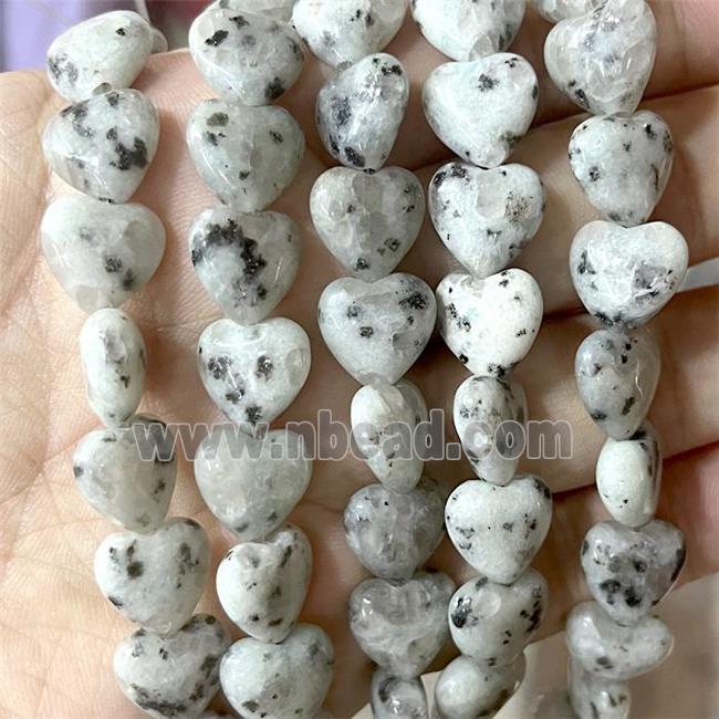 Kiwi Jasper Heart Beads