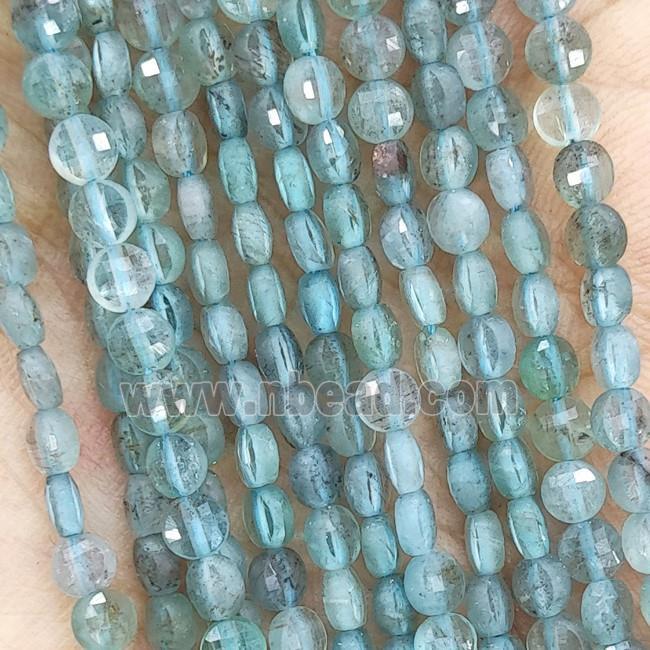 Natural Blue Apatite Beads Faceted Circle