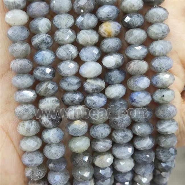 Natural Labradorite Beads Faceted Rondelle