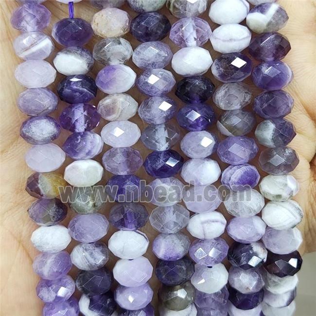 Dogtooth Amethyst Beads Purple Faceted Rondelle