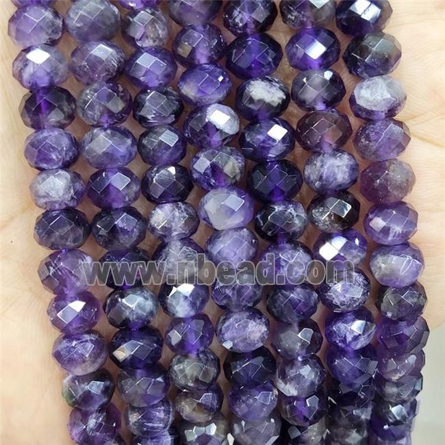 Natural Amethyst Beads Purple Faceted Rondelle
