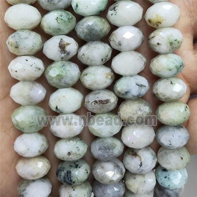 Natural Chrysocolla Beads Green Faceted Rondelle B-Grade