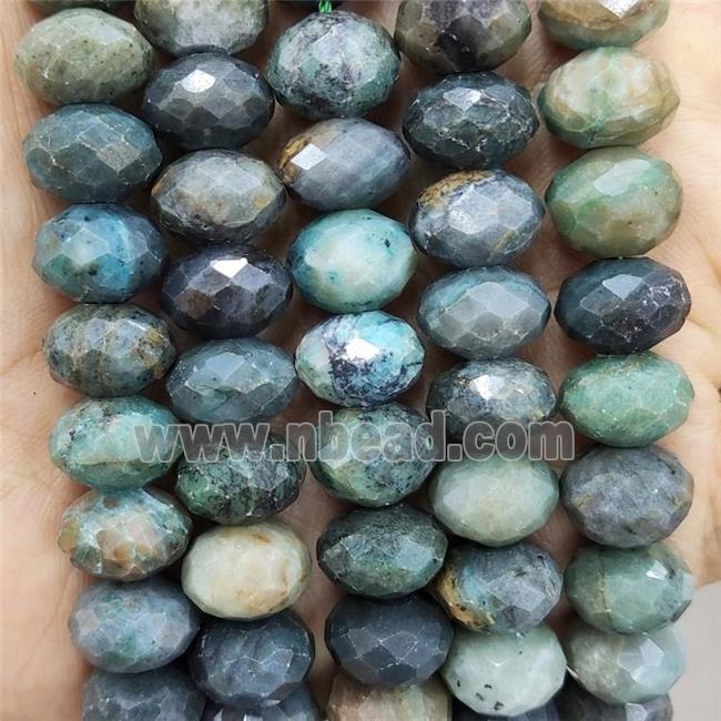 Natural Turquoise Beads Green Faceted Rondelle