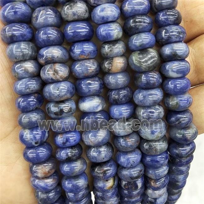 Natural Blue Sodalite Beads Rondelle Square