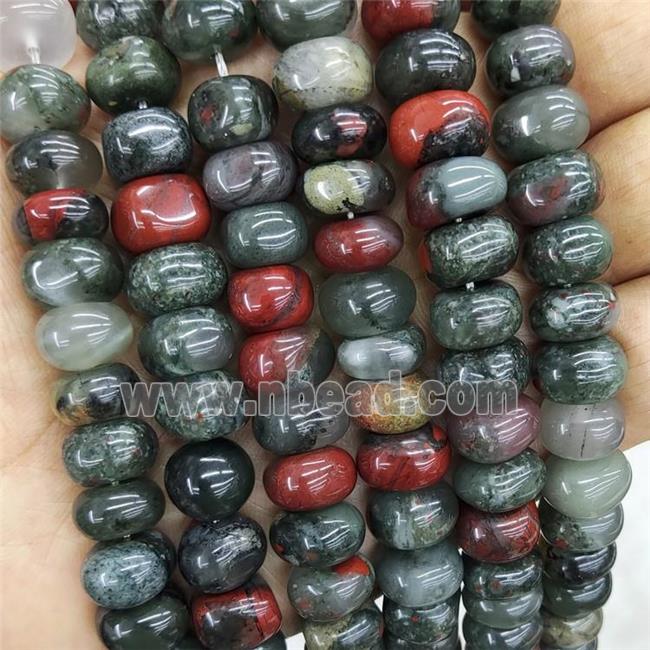 Natural African Bloodstone Beads Rondelle Square