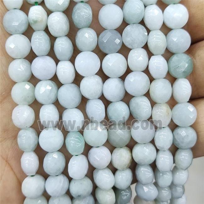 Burmese Chrysoprase Beads Faceted Circle