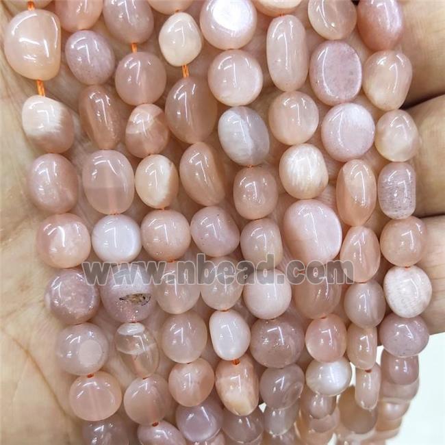 Natural Peach Moonstone Beads Chips Freeform