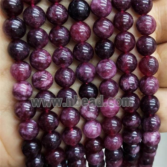 Red Jade Beads Dye Smooth Round