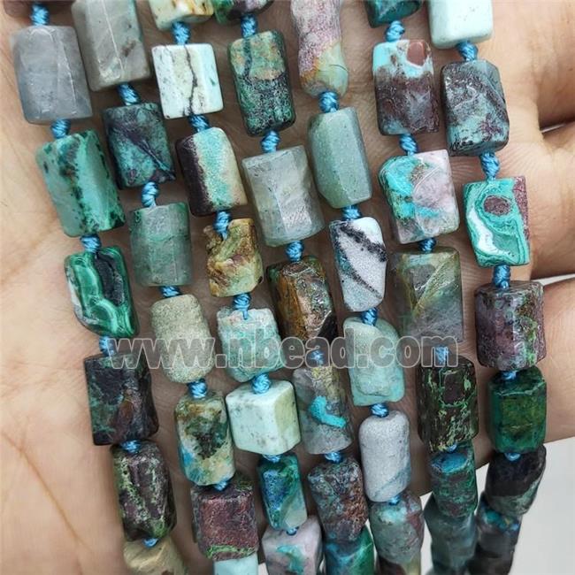Natural Chrysocolla Turquoise Beads Green Tube