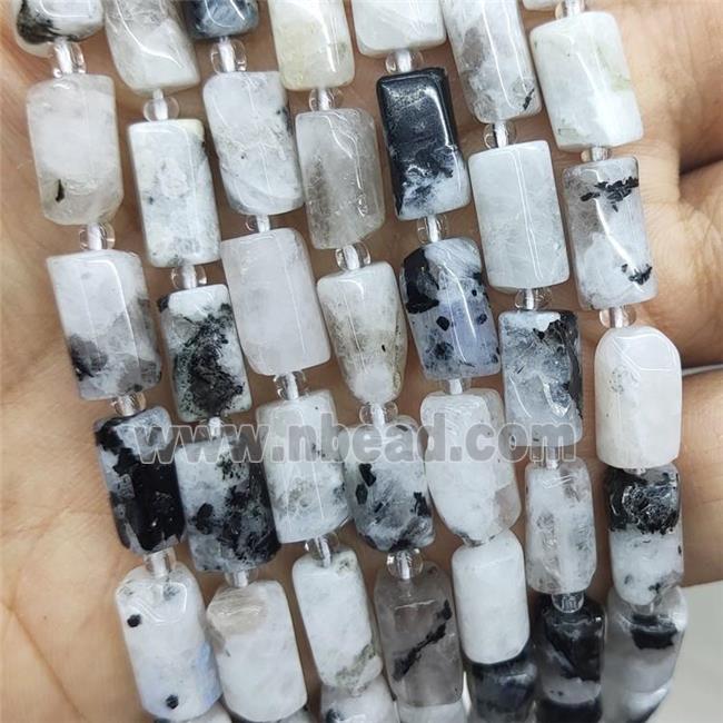Natural White Moonstone Beads Tube C-Grade