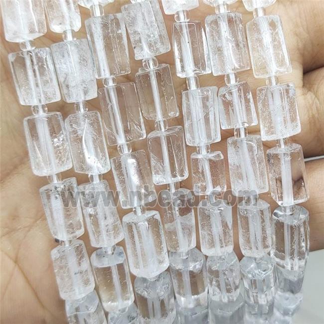 Natural Clear Crystal Quartz Beads Tube