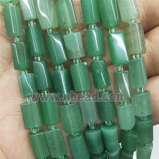 Natural Green Aventurine Column Beads