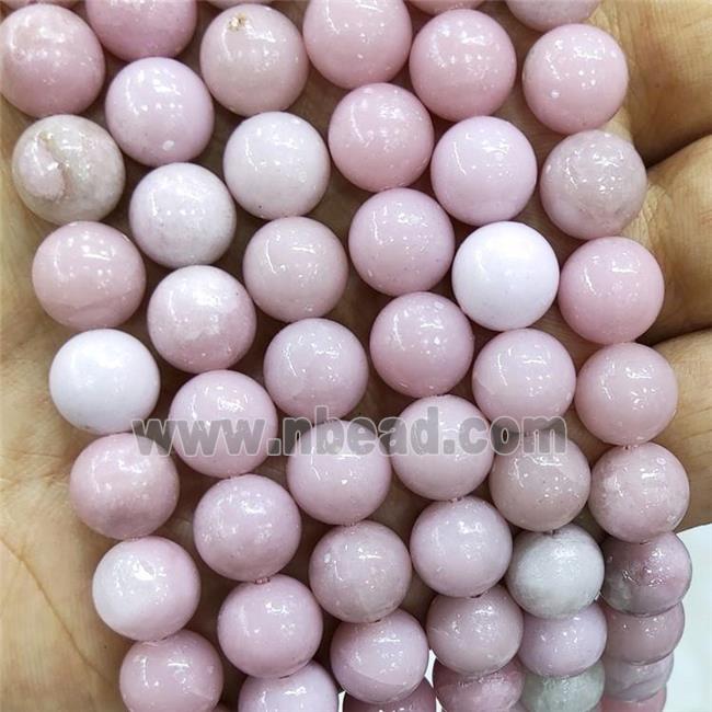 Chinese Pink Opal Beads A-Grade Smooth Round