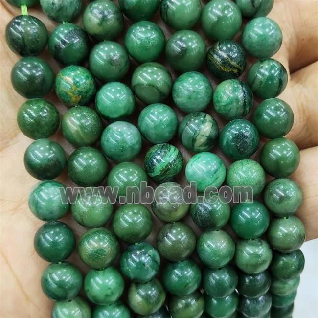 Natural African Chrysoprase Beads Dye Smooth Round