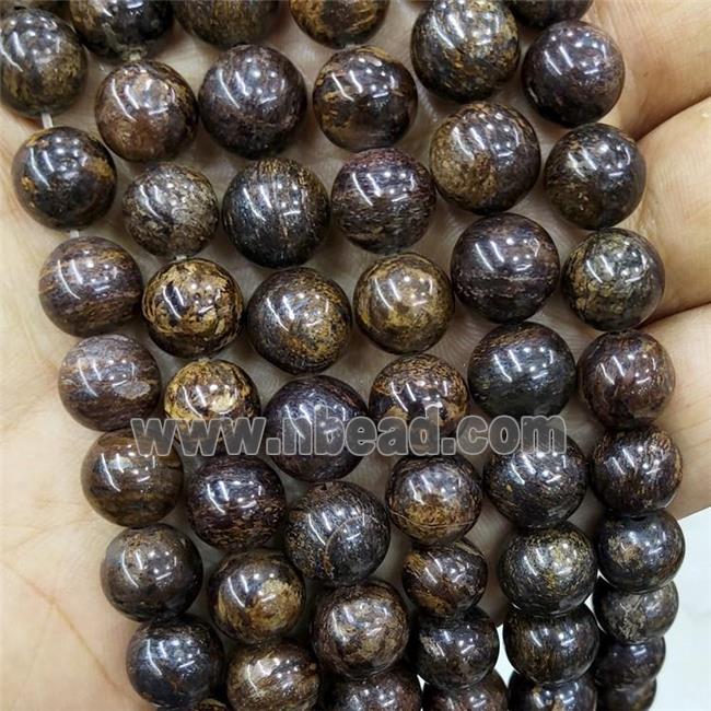 Natural Bronzite Beads Smooth Round