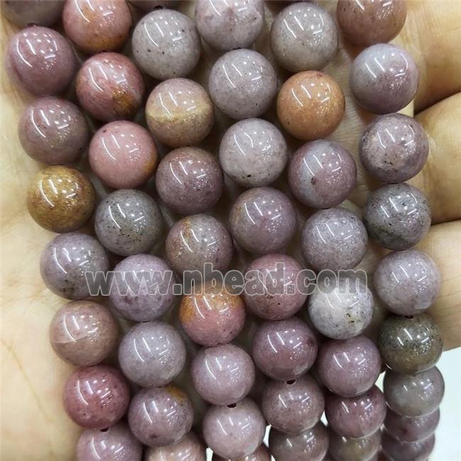Chinese Purple Aventurine Beads B-Grade Smooth Round